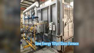 Soluzione in vetro flint a risparmio energetico con forno recuperativo 10tpd