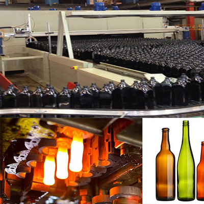 comprare Linea di produzione di bottiglie di vetro di ultima generazione Contenitore trasparente di vetro verde ambra online manufacture