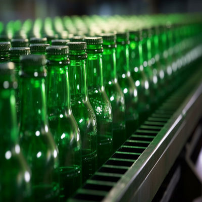 comprare Linea di produzione di bottiglie in vetro da 350 ml con sistema di controllo PLC e servizio all'estero disponibile fabbricazione online