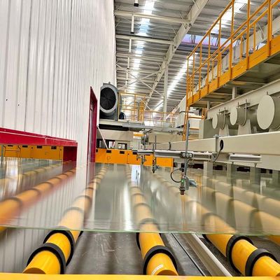 comprare Linea di produzione di vetro float trasparente personalizzata con vasca di stagno per l'edilizia online manufacture