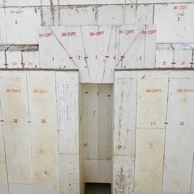 comprare 60TPD Forno a Estremità Bruciante Mattone Refrattario Forno di Fusione del Vetro online manufacture